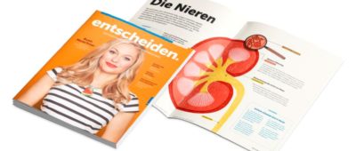 Bestellen Sie sich kostenfrei das neue Magazin "entscheiden" mit Informationen zur Organspende für Ihr Wartezimmer.